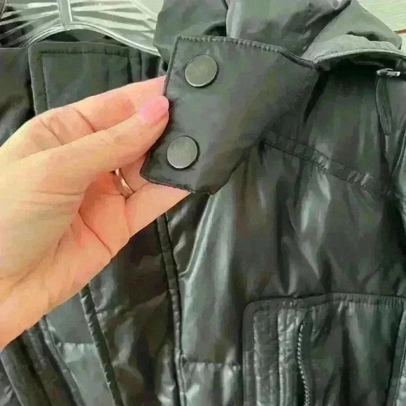 Kenneth Cole Reaction duck down heavy winter coat, sz large, black. See photos. - Picture 6 of 11